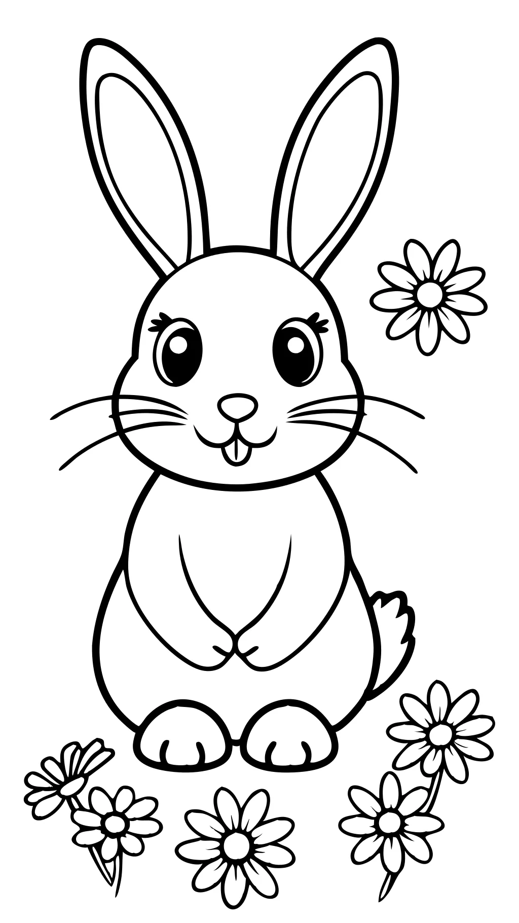 coloriages de lapin faciles